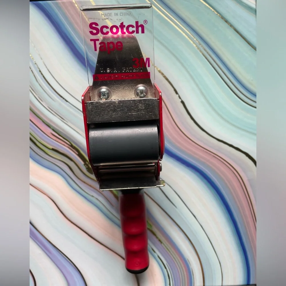 Scotch Red And Black Packing Tape dispenser / Box Sealer